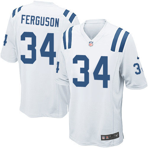 Men's Game Josh Ferguson Nike Jersey White Road - #34 NFL Indianapolis Colts